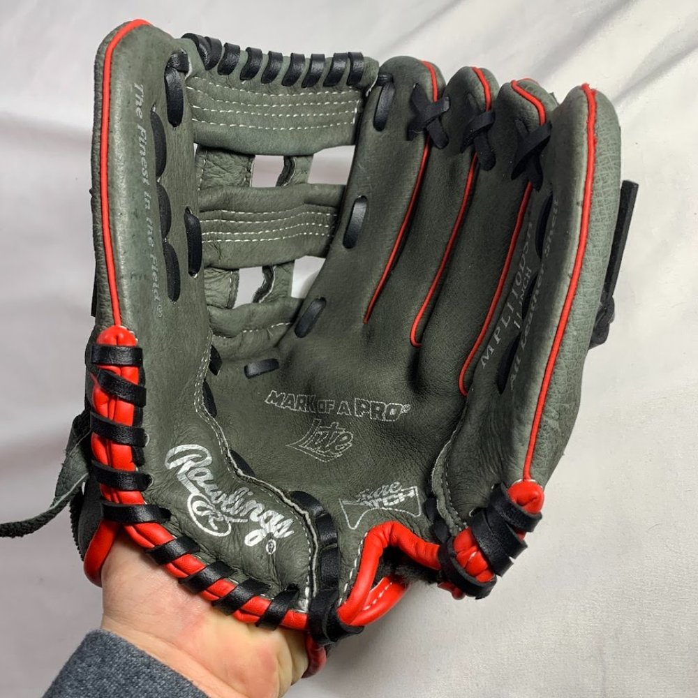 Rawlings Leather Youth Base Ball Glove 11" Grey NWOT